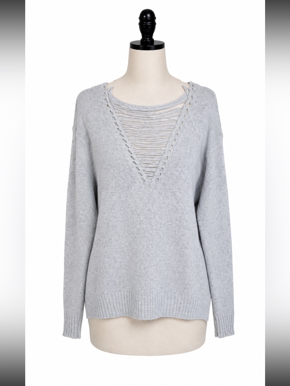 9 double O two by Naked Zebra Size M Gray Women's Long Sleeve Sweater